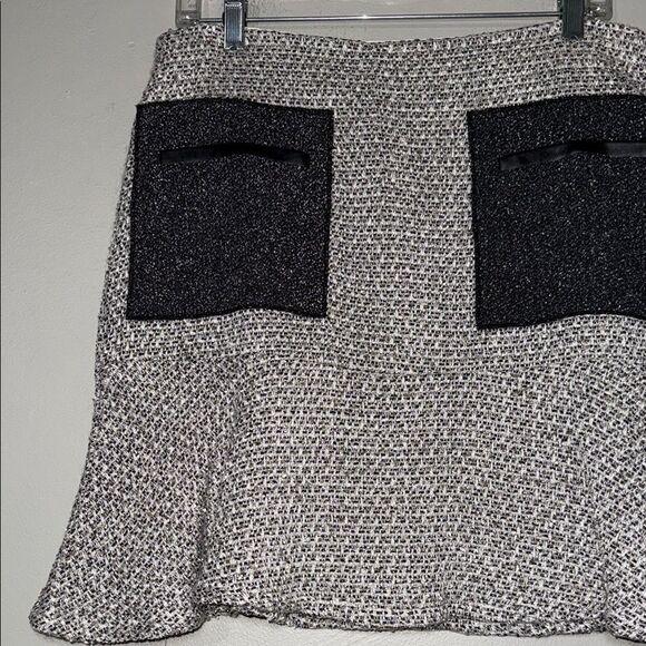 Ann Taylor Black and White A-Line Mini Skirt - Picture 4 of 11